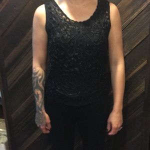 Black  tank top blouse